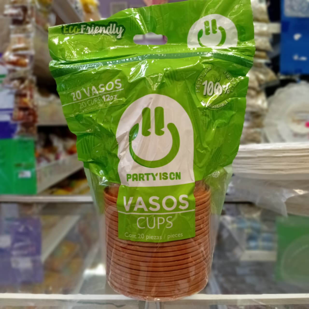 VASO PARTY IS ON COLOR ROSE GOLD 20 PIEZAS