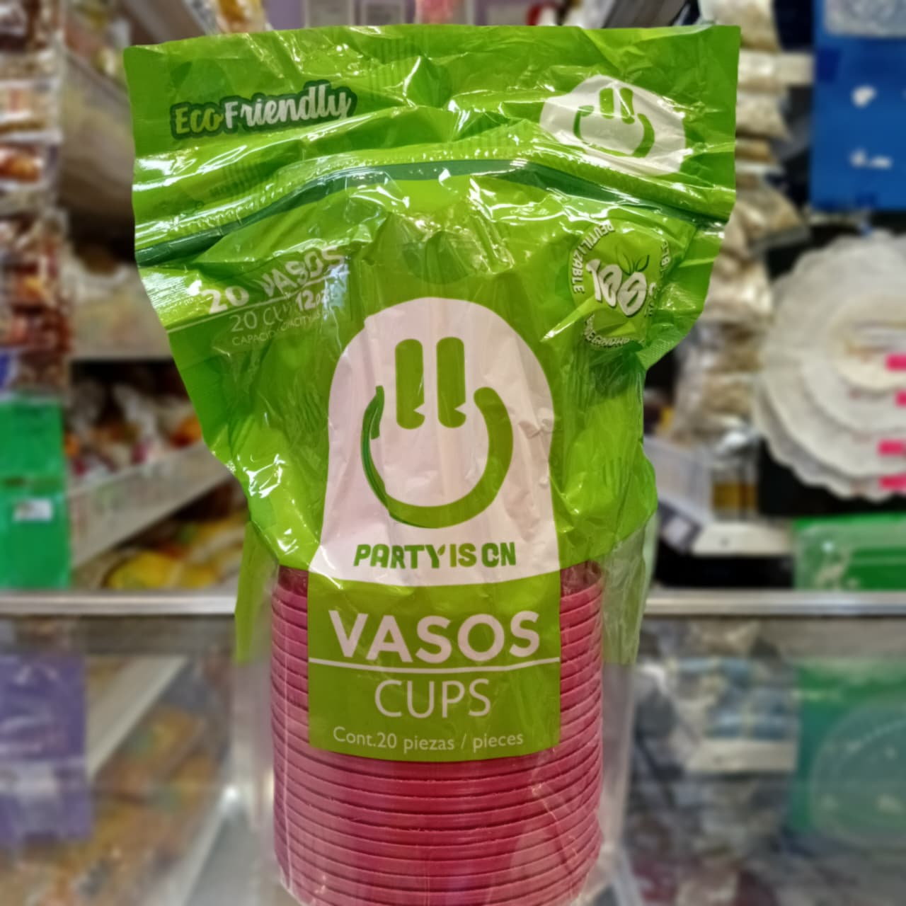 VASO PARTY IS ON COLOR RUCSIA 20 PIEZAS