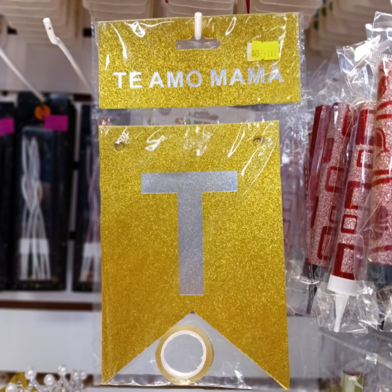 LETRERO TE AMO MAMA DORADO