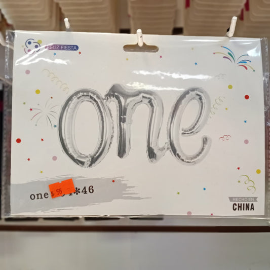 GLOBOS FOILD ONE PLATEADO