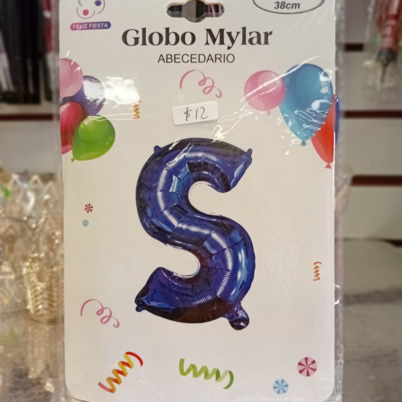 GLOBO FOILD AZUL MARINO 16" LETRA S