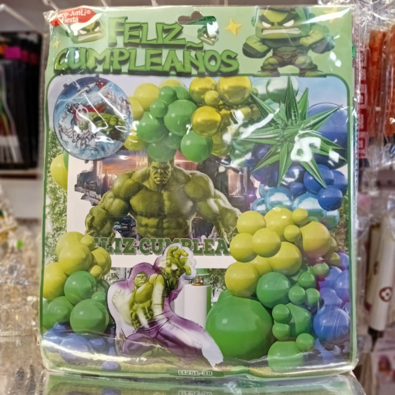 BOUQUET GLOBOS FELIZ CUMPLEAÑOS HULK