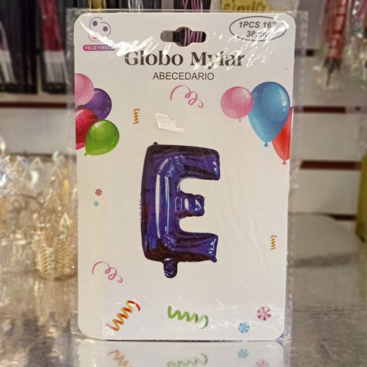 GLOBO FOILD AZUL MARINO 16" LETRA E