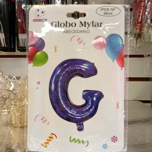 GLOBO FOILD AZUL MARINO 16" LETRA G