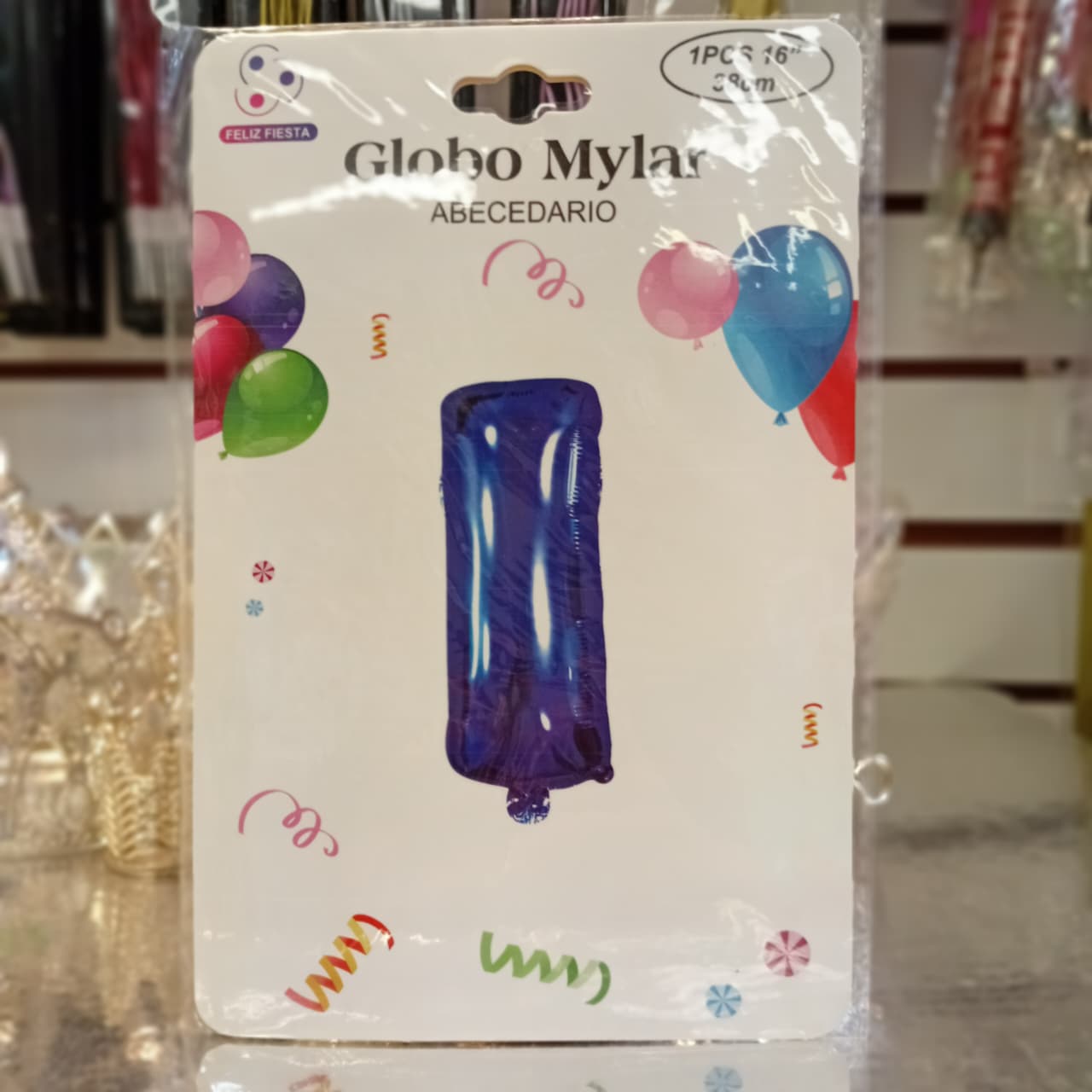GLOBO FOILD AZUL MARINO 16" LETRA I
