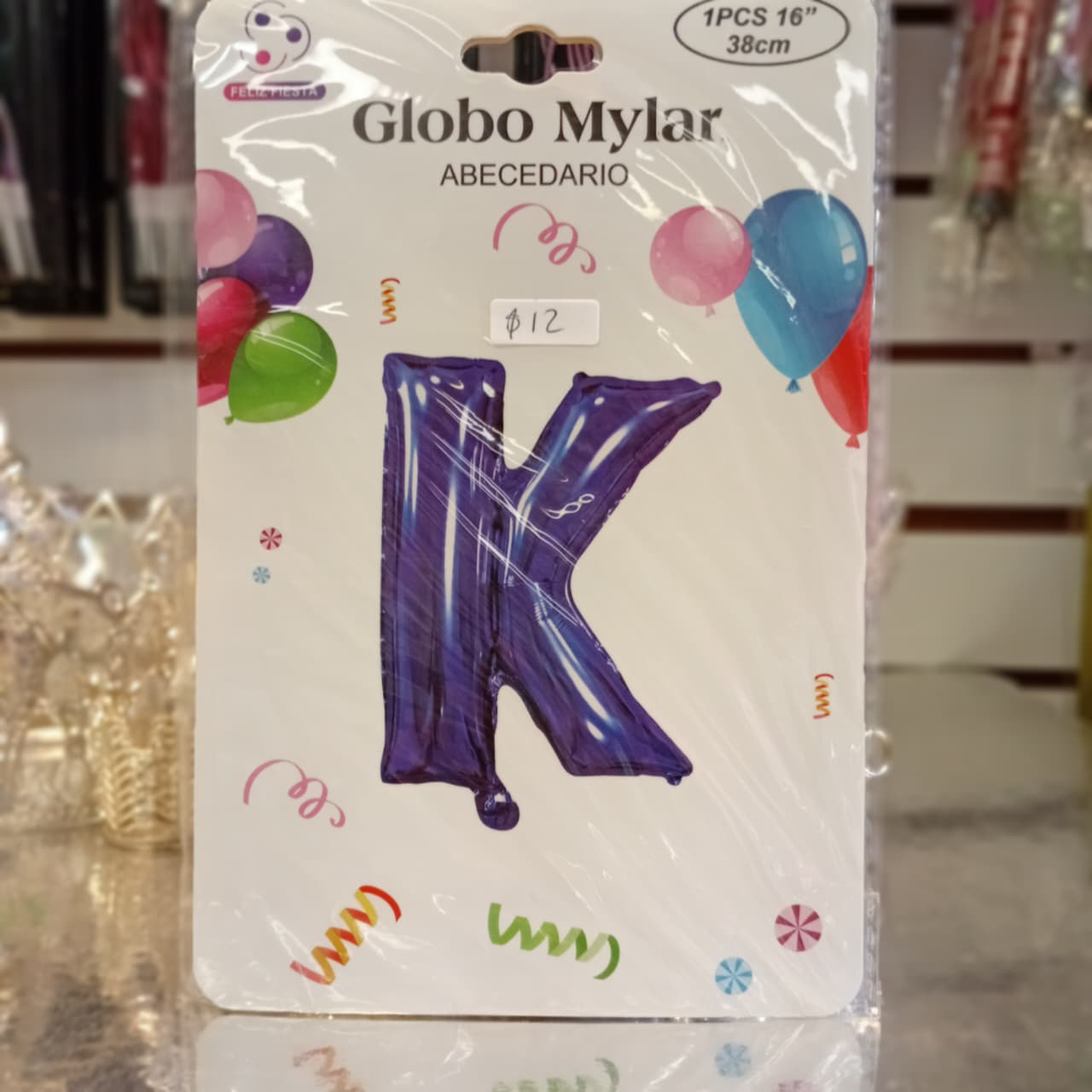 GLOBO FOILD AZUL MARINO 16" LETRA K