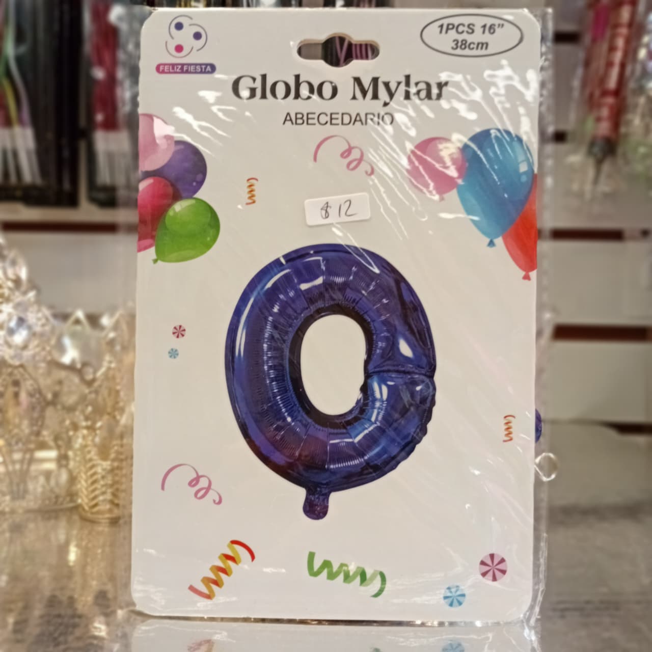 GLOBO FOILD AZUL MARINO 16" LETRA O