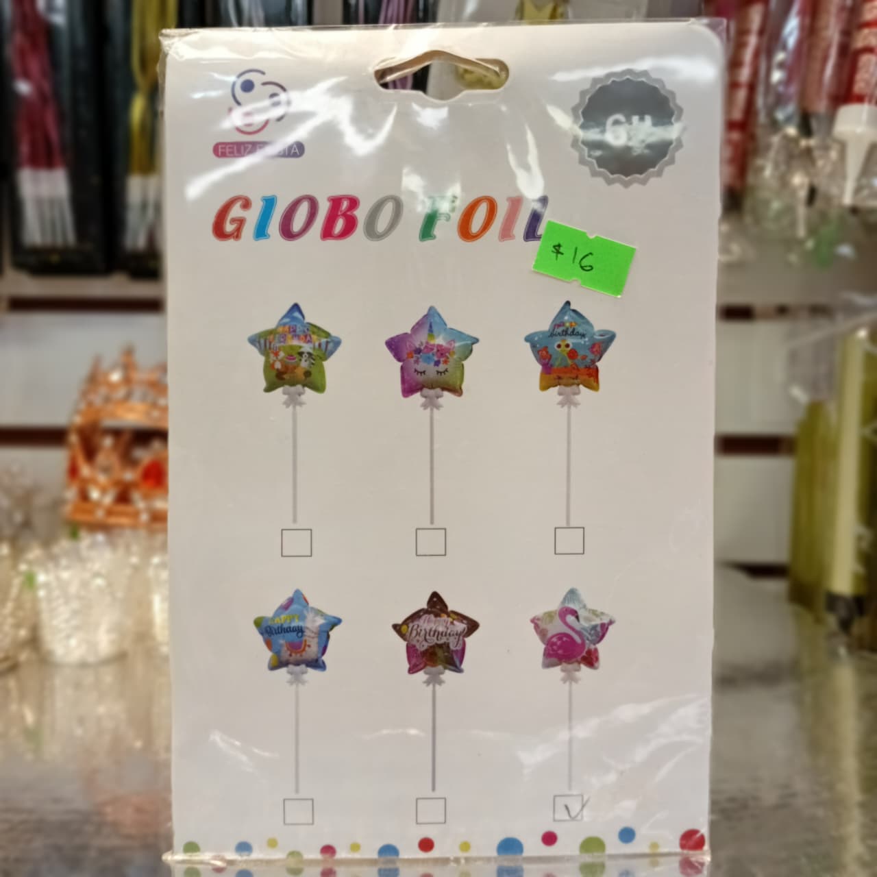 GLOBO FOILD MINI ESTRELLA PARA PASTEL