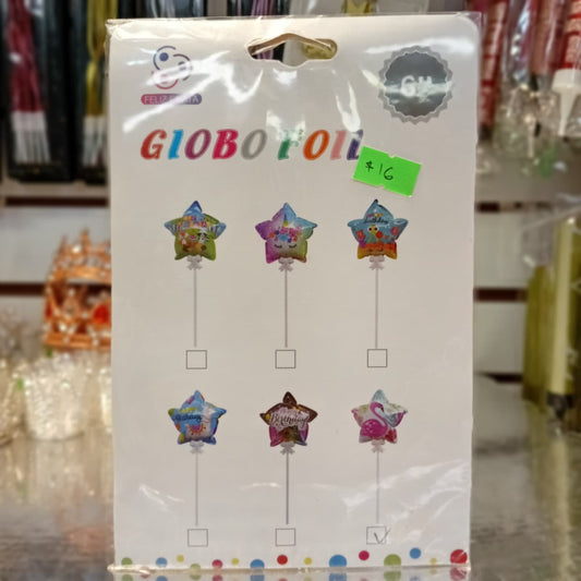 GLOBO FOILD MINI ESTRELLA PARA PASTEL
