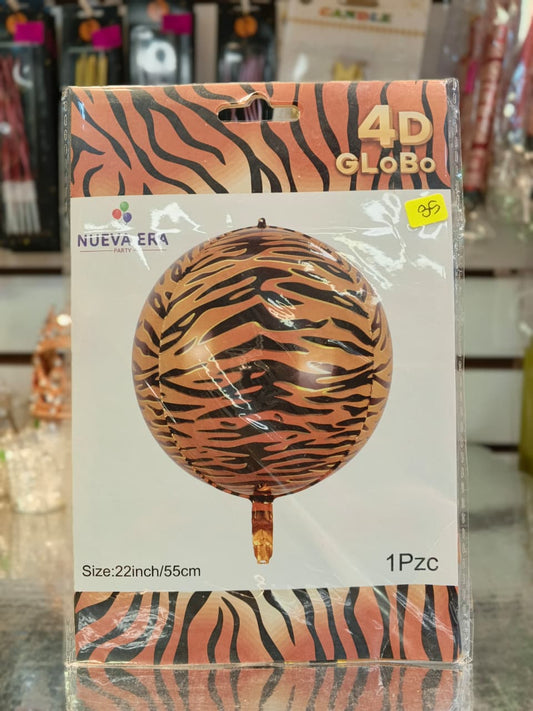 GLOBO ORBZ ANIMAL PRINT TIGRE 22 PULGADAS