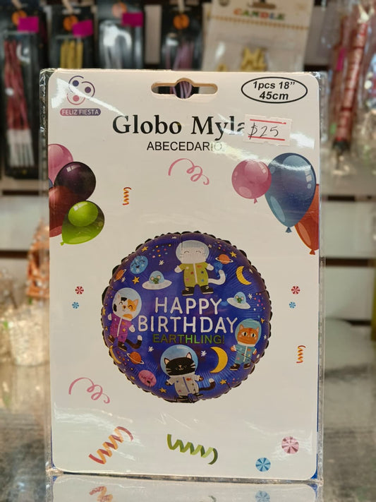 GLOBO HAPPY BIRTHDAY MORADO