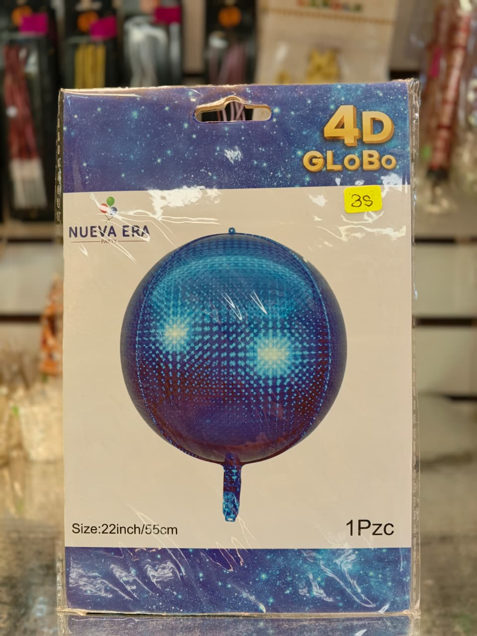 GLOBO ORBZ AZUL METALICO 22 PULGADAS