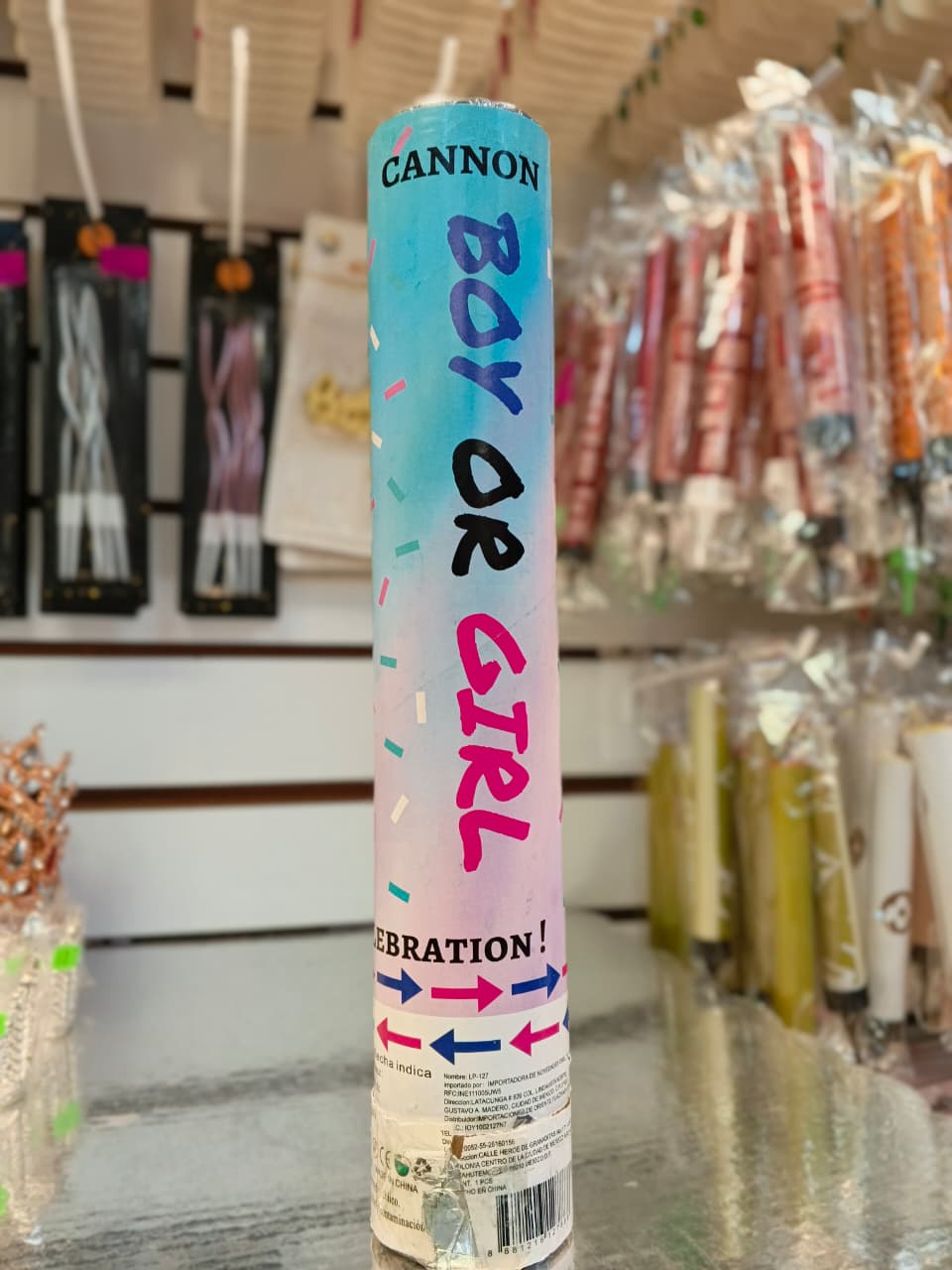 BAZUCA REVELACION CONFETI NIÑA