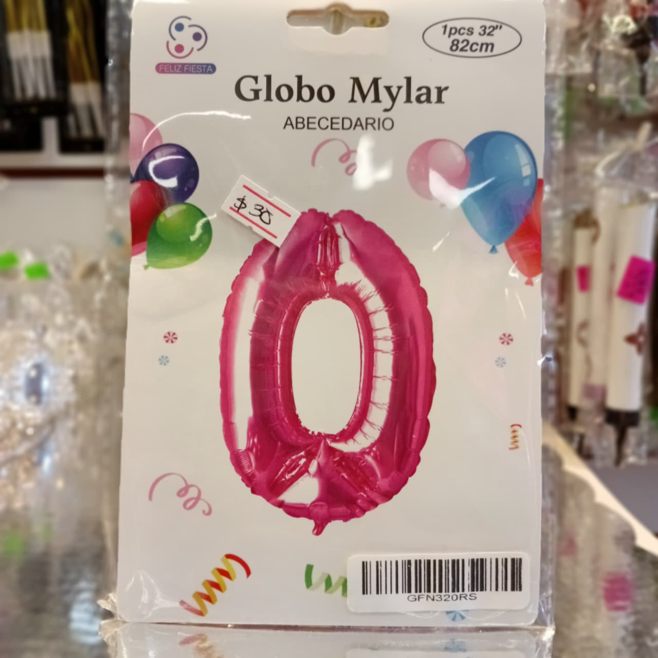 GLOBO FOILD 32" ROSA FUCSIA NUMERO 0