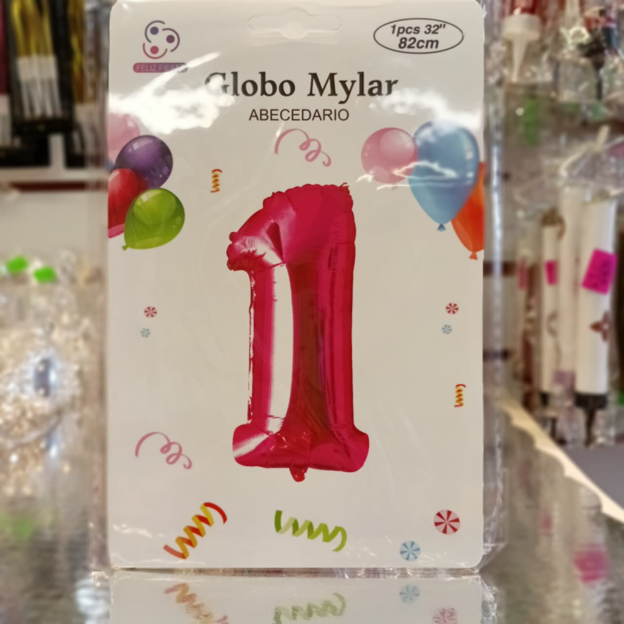 GLOBO FOILD 32" ROSA FUCSIA NUMERO 1
