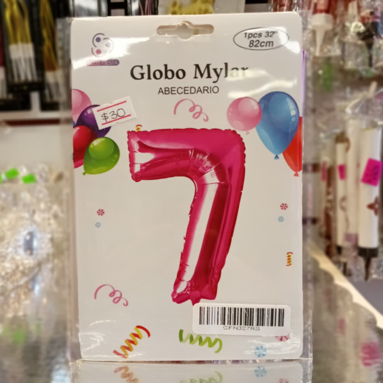 GLOBO FOILD 32" ROSA FUCSIA NUMERO 7