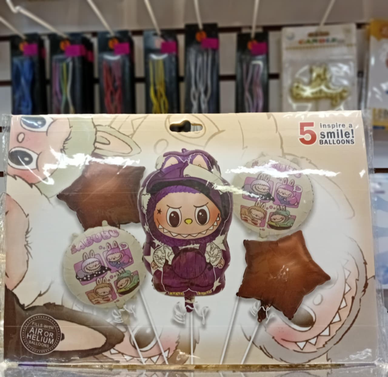 SET 5 GLOBOS LABUBU MORADO