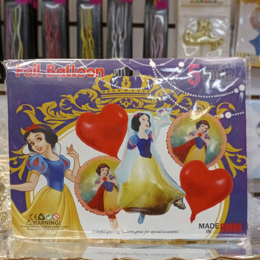 SET 5 GLOBOS BLANCA NIEVES