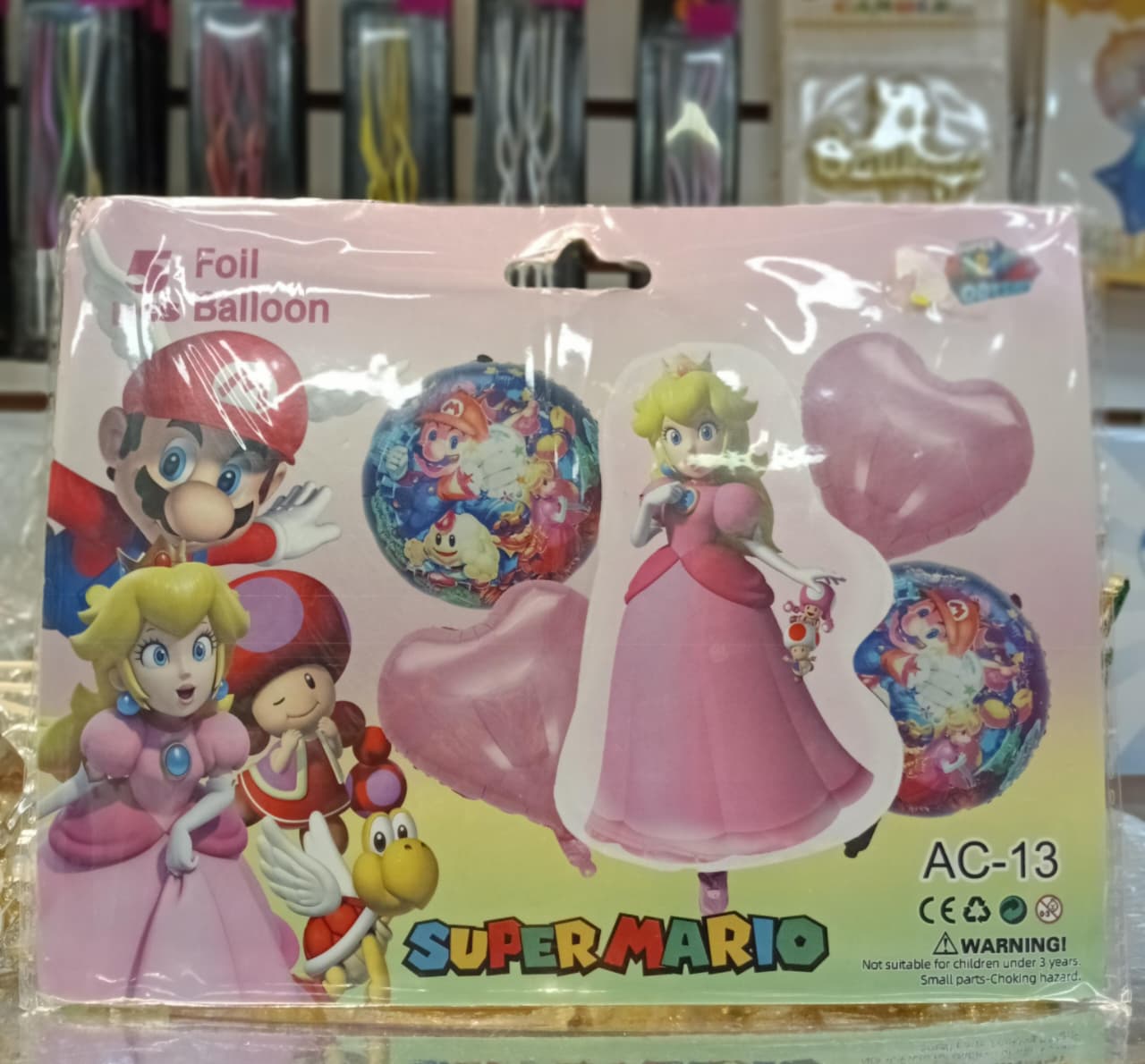 SET 5 GLOBOS PEACH GLOBOS MARIO