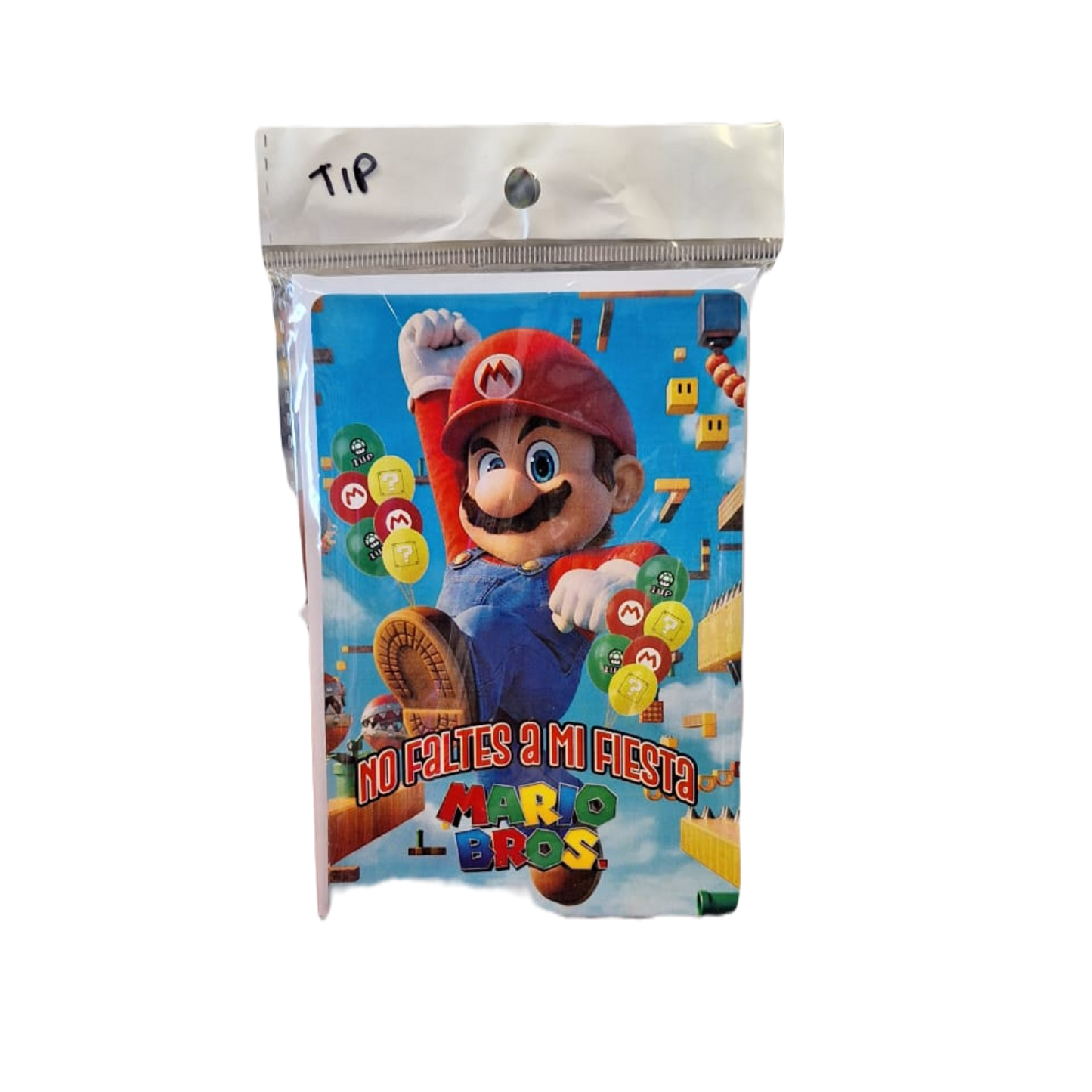 Paquete 10 Invitaciones Mario Bross