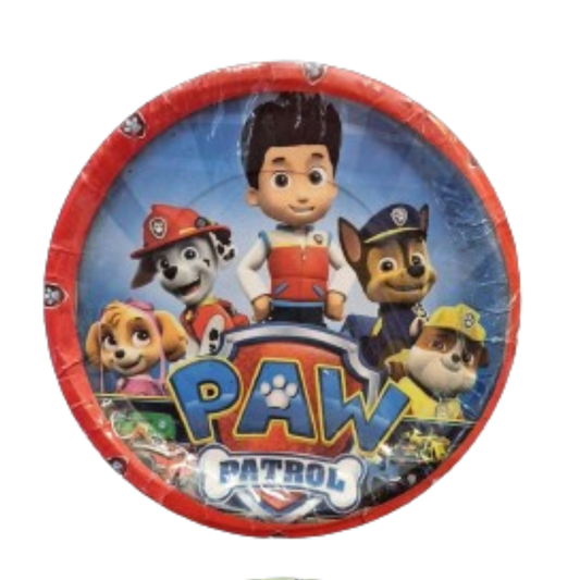 Paquete 10 Pz Platos Paw Patrol