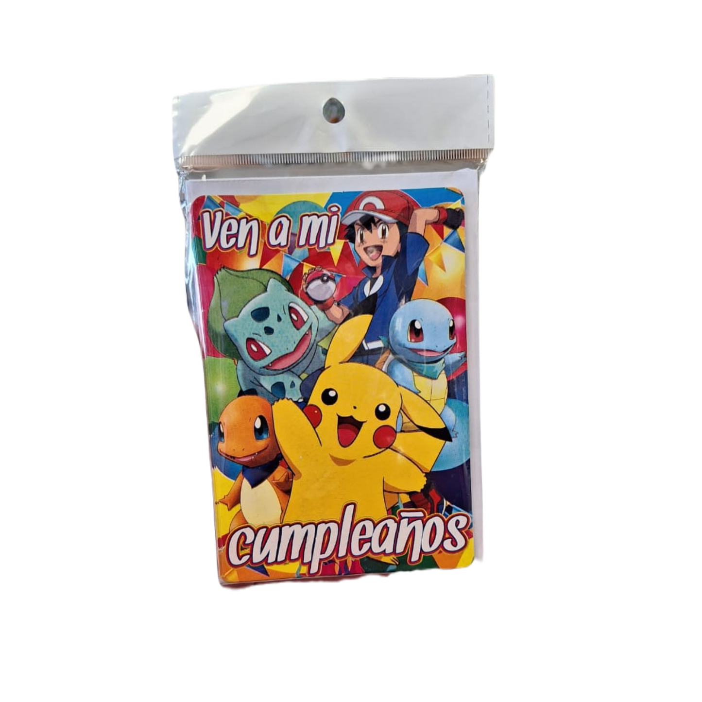 Paquete 10 Invitaciones Pokemon