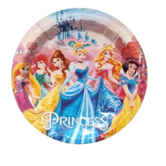 Paquete 10 Pz Platos Princesas Disney