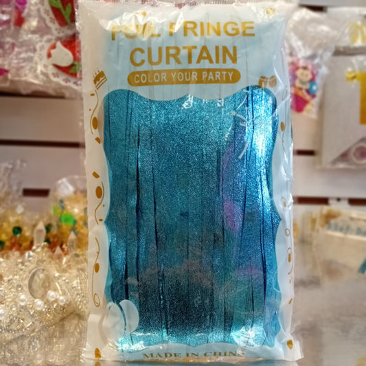 CORTINA TIRA TEXTURA COLOR AZUL CELESTE