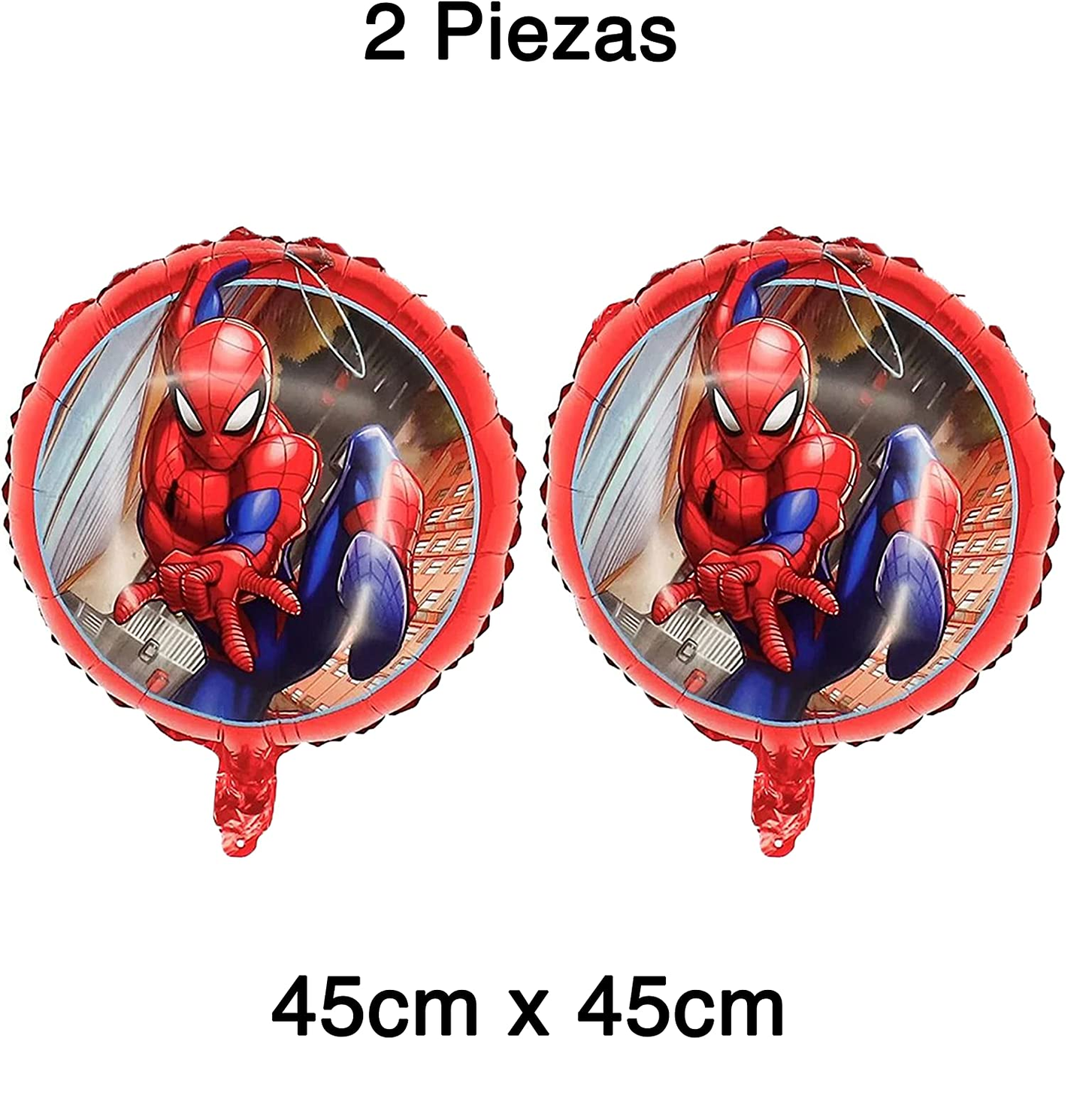 Kit 5 Globos Spiderman Feliz Cumpleaños Metalizado